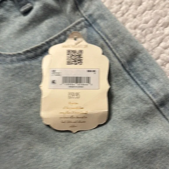 Altar'd State High Waist Blue Denim Shorts - Picture 4 of 6